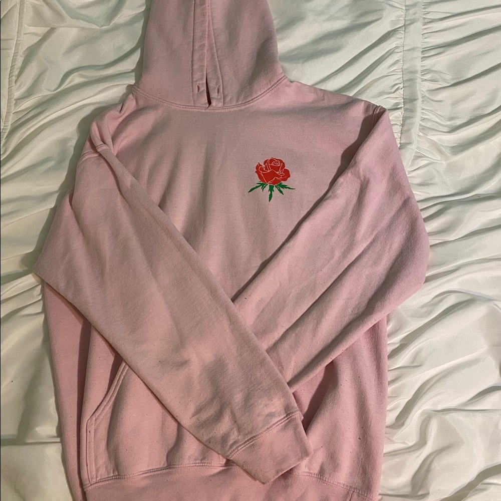 Pink rose hoodie